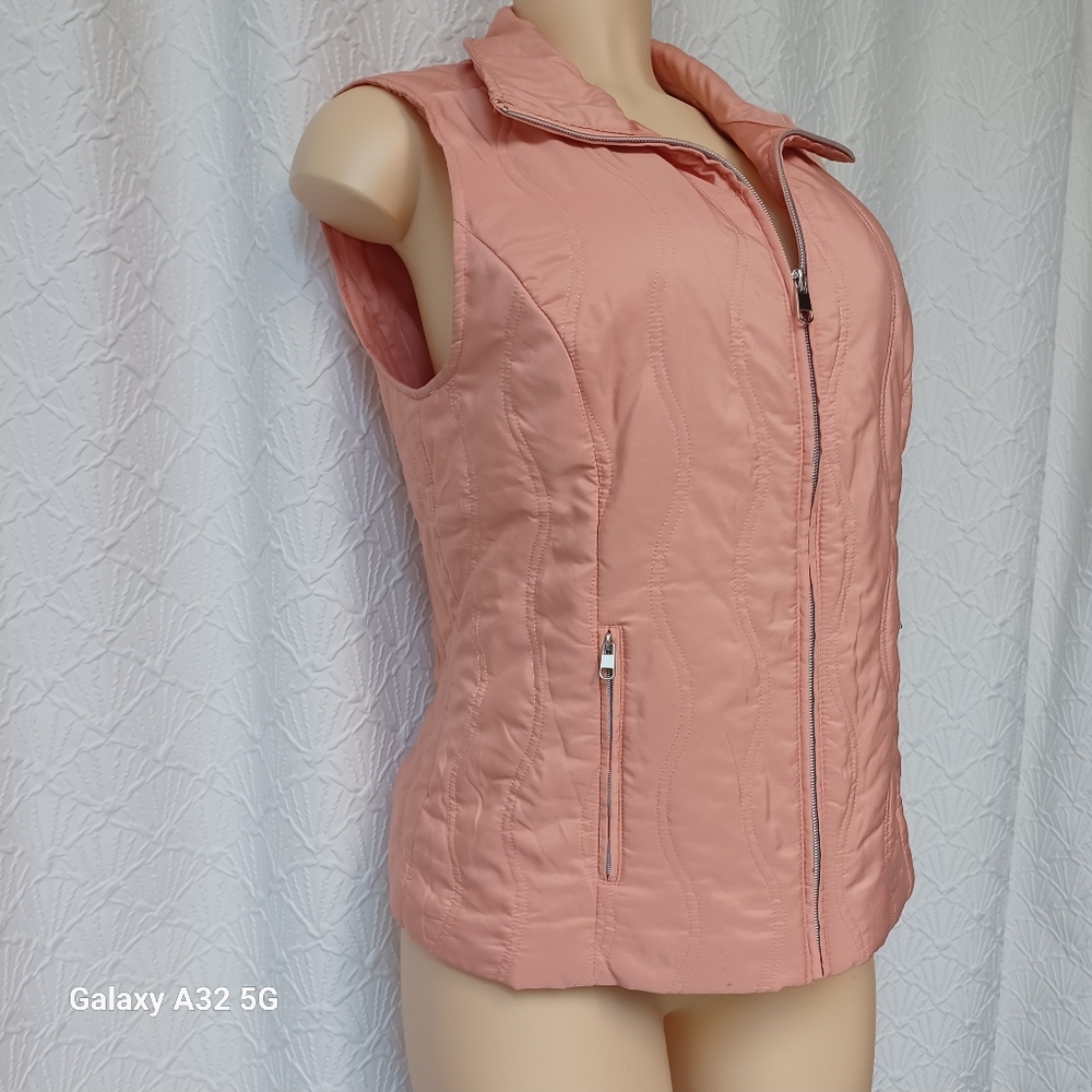 Christopher & Banks New Women Size M Peach Fabric Label Vest - Picture 4 of 13